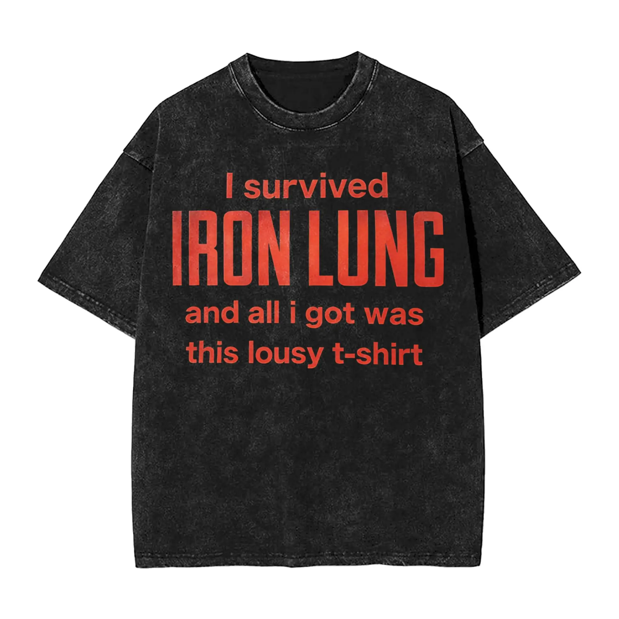Iron Lung Markiplier Movie 2026  Washed T Shirts Streetwear Hip Hop Novelty T-Shirts  Tee Shirt Men Women Streetwear