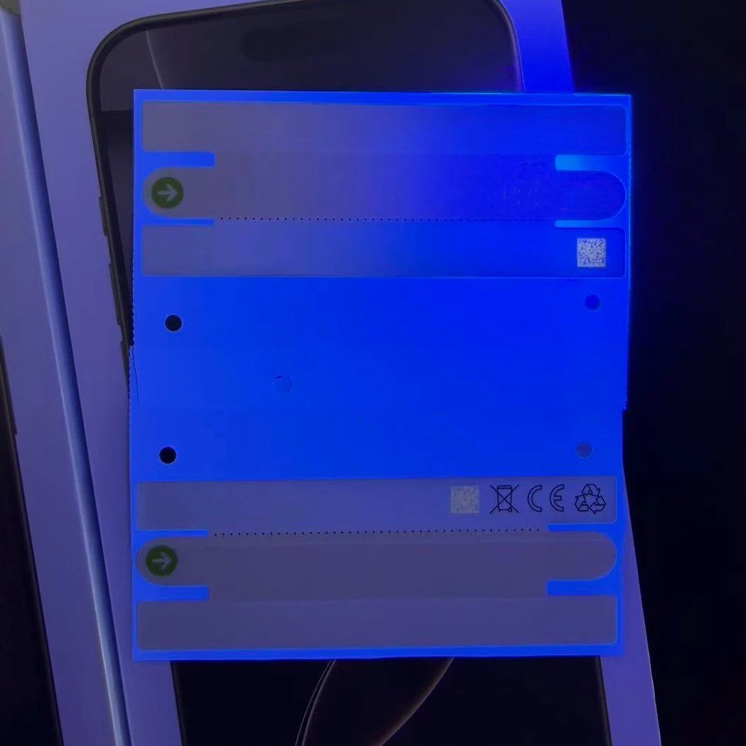 

5 пар оригинальных УФ-наклеек для уплотнения коробки телефона для iPhone 17, 16, 15, 14, 13 Pro Max, уплотнительная закрывающая пленка для упаковочной коробки