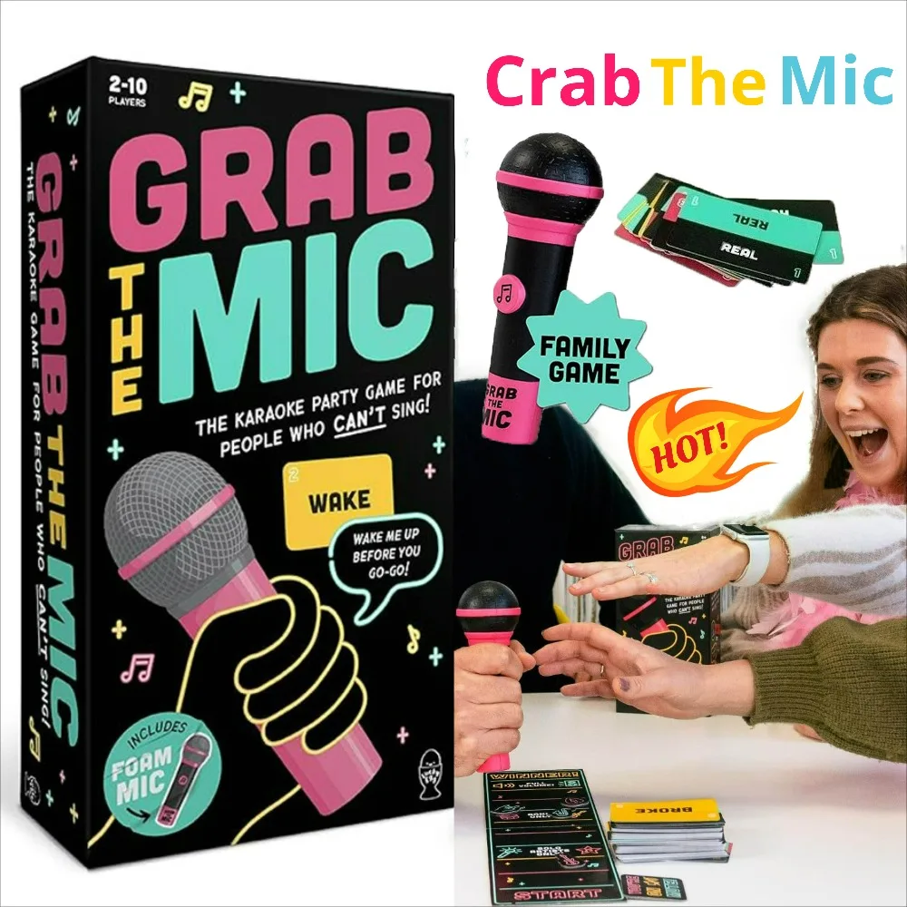 เกมคาราโอเกะครอบครัวสุดมันส์ จับไมค์ร้องเพลง 2-10 ผู้เล่น เกมกระดานสำหรับนักร้องมือใหม่ 125 ใบคำเพลง เกมนักร้องสำหรับงานปาร์ตี้ครอบครัว