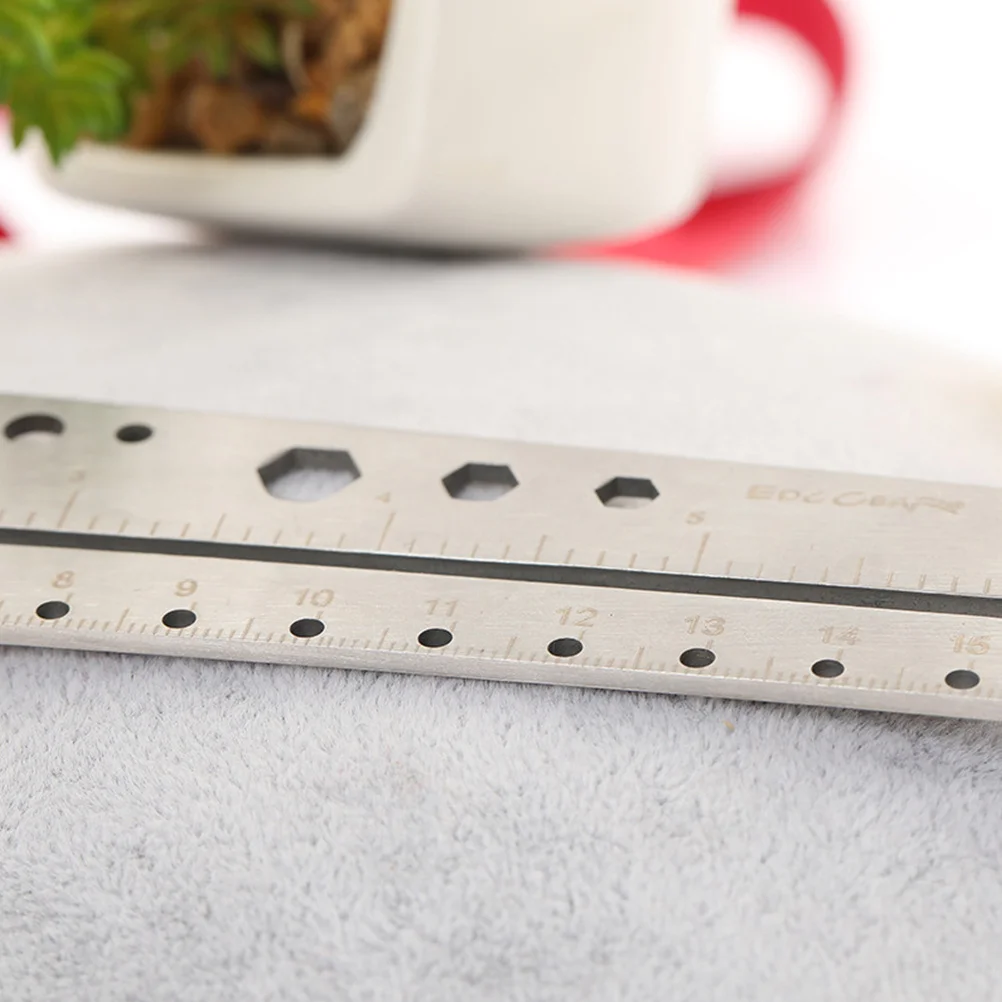 

Multifunctional Stainless Steel Ruler 26.3cm Compass Protractor Hexagon Scale Tool Heavy Duty Drawing Graphic Map
