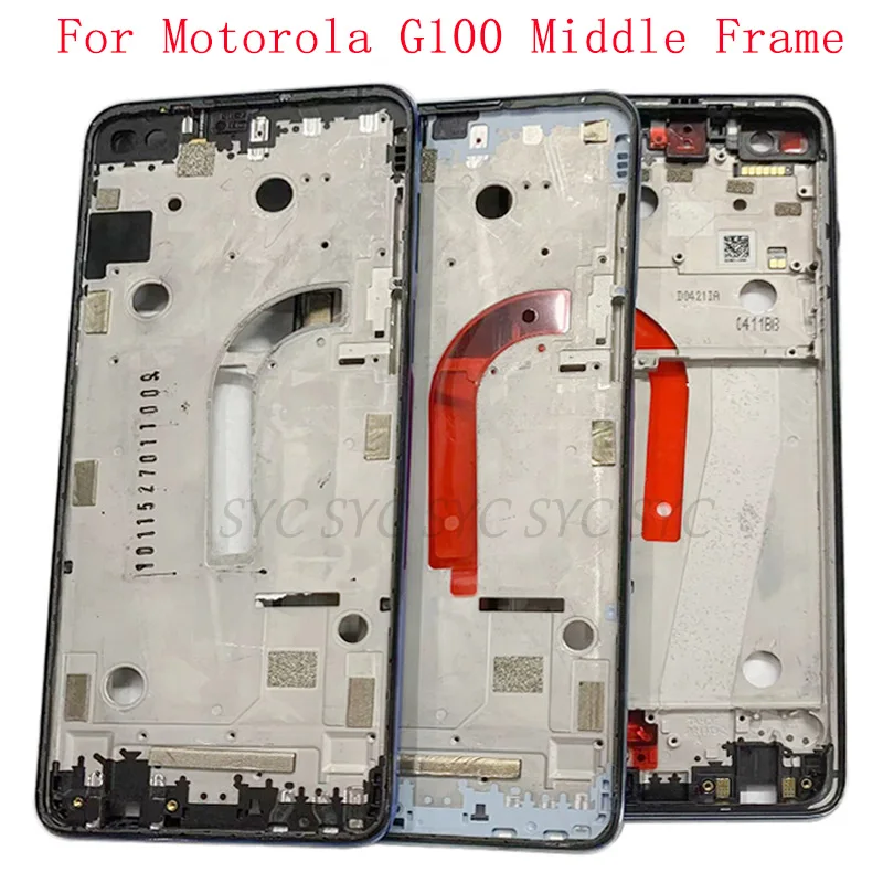 Middle Frame LCD Bezel Plate Panel Chassis Housing For Motorola Moto G100 Phone Metal Middle Frame with Flex Repair Parts