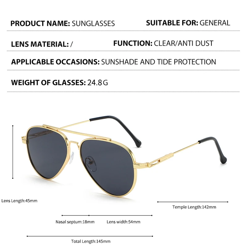 نظارات شمسية بإطار طيار جديد للرجال للقيادة الراقية 2025 نظارات شمسية جديدة مقاومة للأشعة فوق البنفسجية 2107 #6