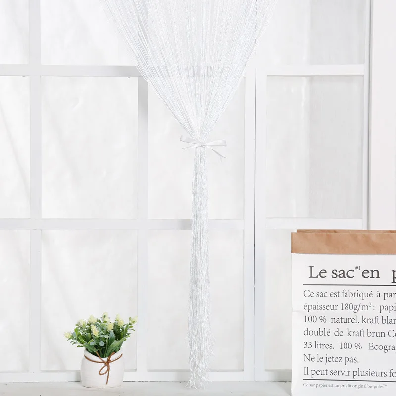 1 Stück Fadenvorhänge Bildschirmband String Divider Blind für Wohnzimmer Tür Wand Fenster Panel Quaste Vorhang – Detail 2