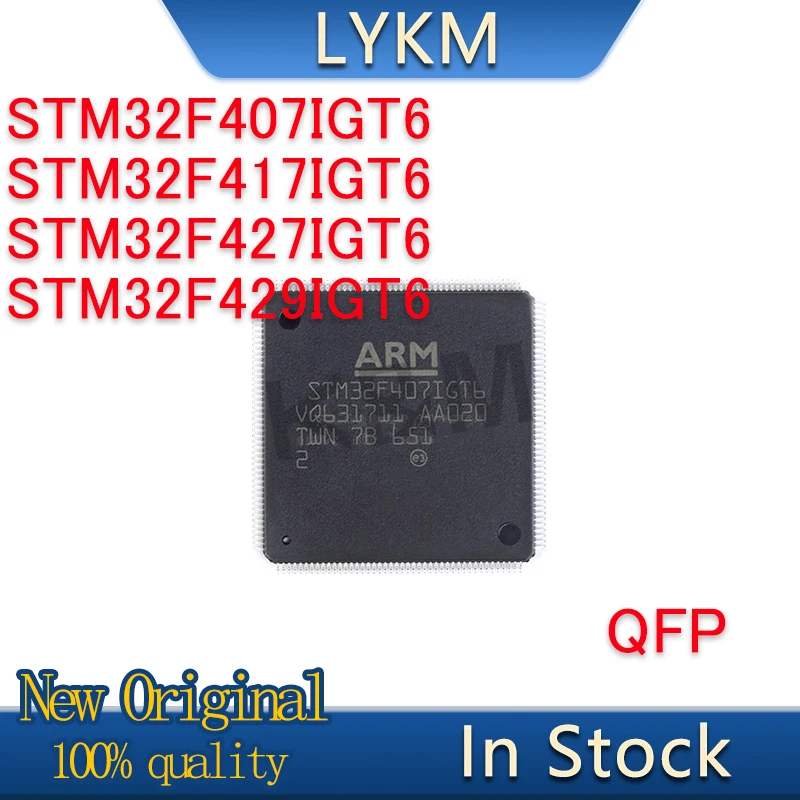 1/PCS New Original STM32F407IGT6 STM32F417IGT6 STM32F427IGT6 STM32F429IGT6 QFP Microcontroller chip In Stock