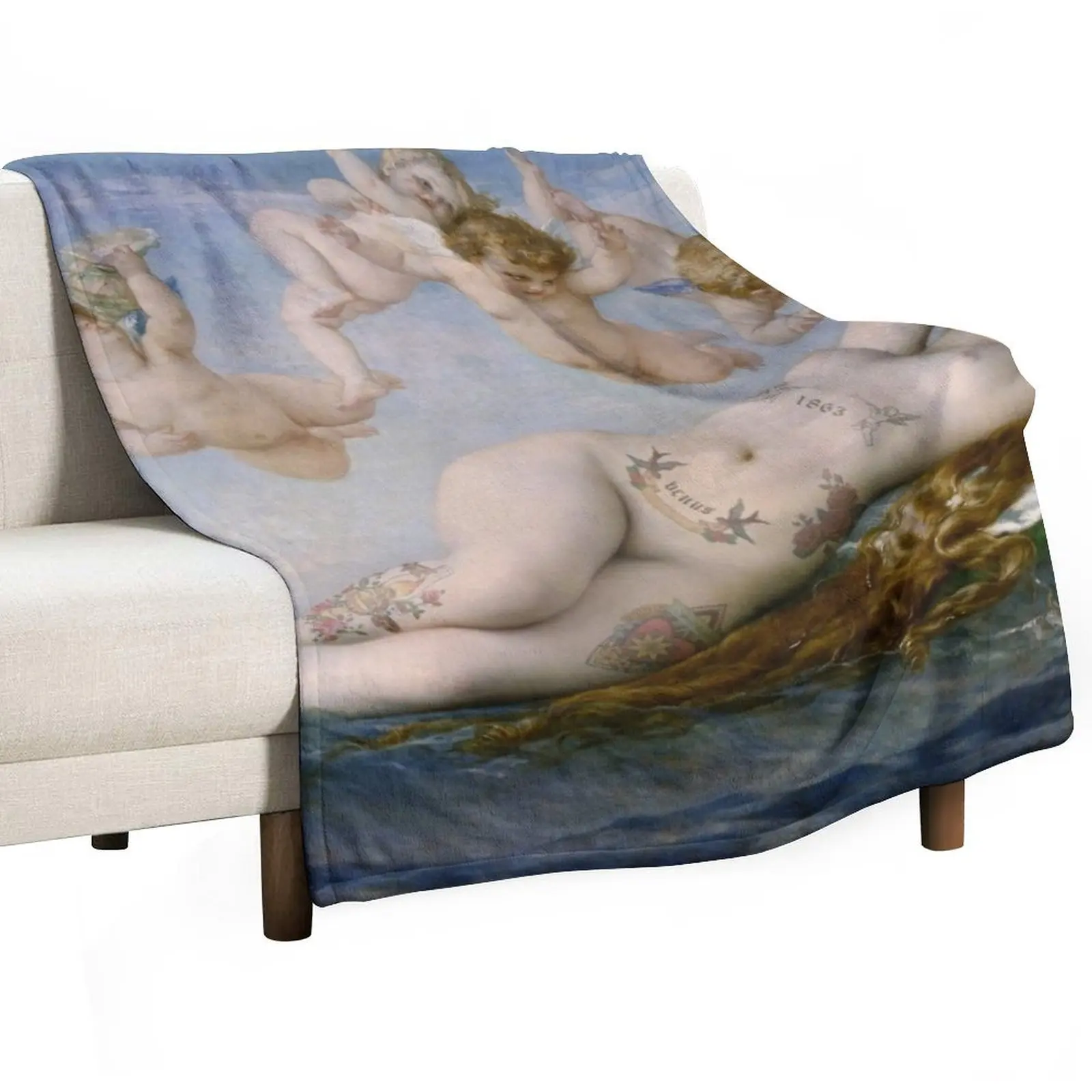 

Birth Of Venus Throw Blanket Hairys Hair Blankets