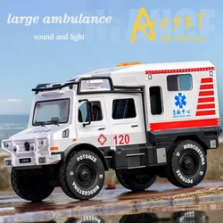 Oversized Ambulance Toy Child Inertial Car Model Light Music City Rescue Off-road Vehicle Boy Educational Gift