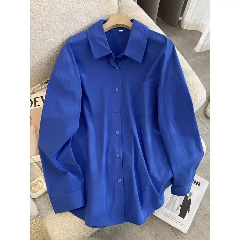 

Long Sleeve Shirts Womens Chiffon Polka Dot Relaxed Fit Modern Feminine Comfortable Romantic Elegant Daily Vacation Work Style