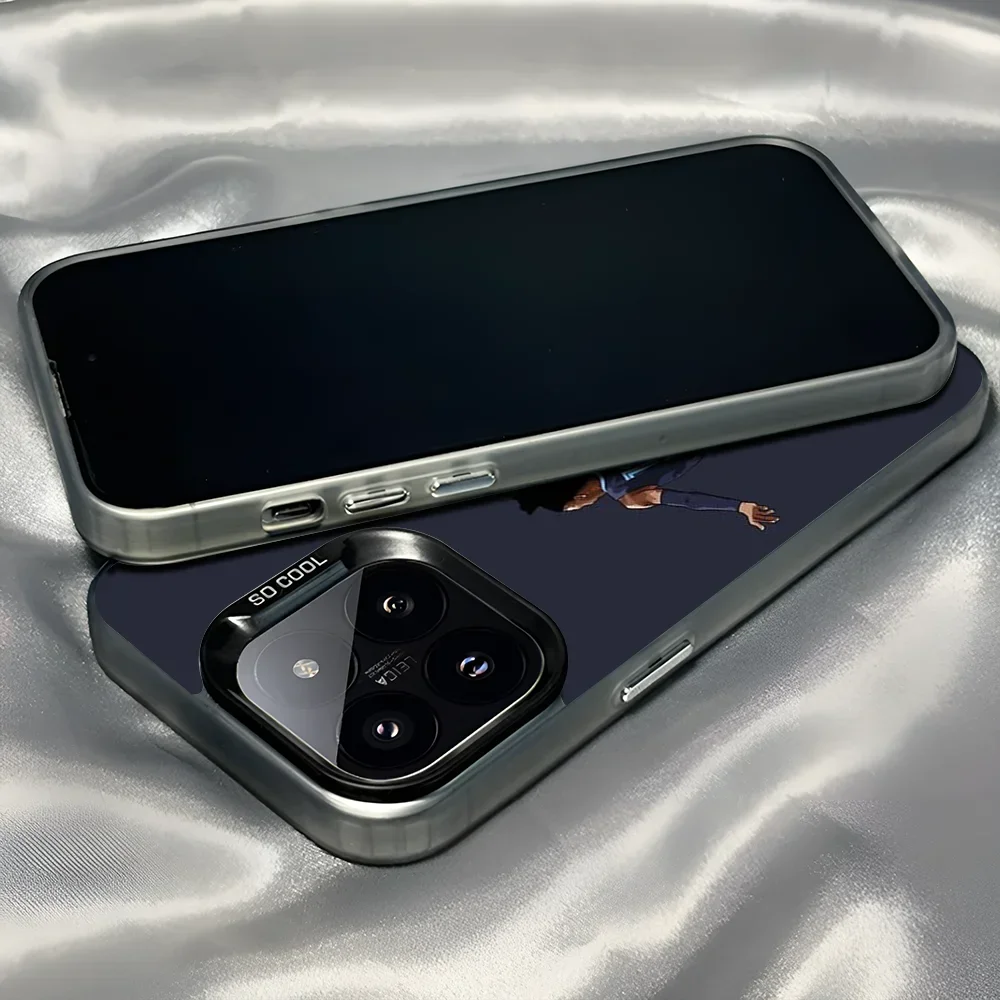 1 قطعة Ja Morant Qiangy جراب هاتف IMD اللون فضي شل آيفون 16 15 14 13 12 11 برو ماكس زائد