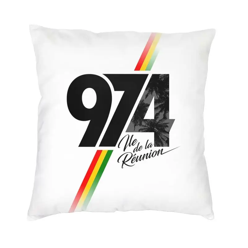 Nordic Style 974 Reunion Island Cushion Covers 45x45cm Polyester Signature Pillow Case for Car Pillowcase Living Room Decoration