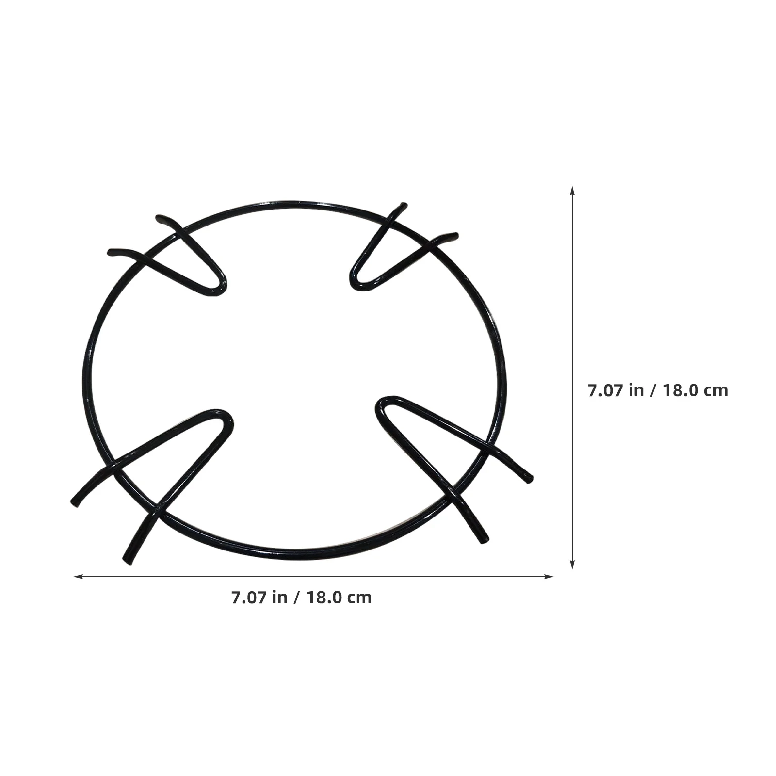 موقد غاز مستدير بأربعة مخالب من الحديد الزهر الأسود غير قابل للانزلاق حامل وعاء الحليب الصغير عموم دعم رف ووك حامل ملحقات الموقد