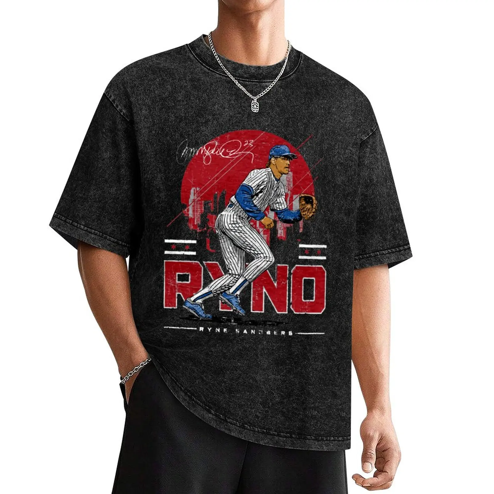 

Ryne Sandberg Skyline T-Shirt custom t-shirts tops shirts men graphic