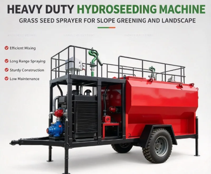 Mobile Low-vibration Diesel Powered Hydro Seeding Machine Provides Smooth Power For Field Spraying Work