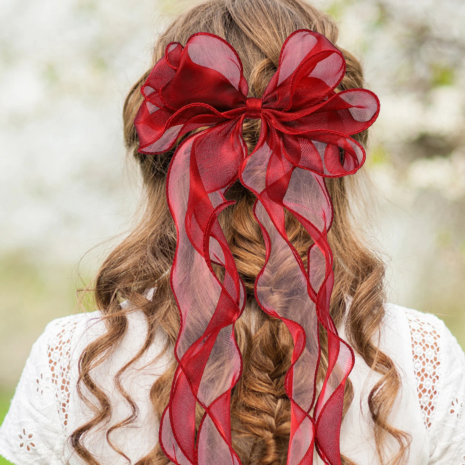 

Oversized Bow Hairpin Three-Layer Ribbon Hair Clip For Women Bow Knot Hairpin Wedding Party Travel Daily Use Hair Accessory