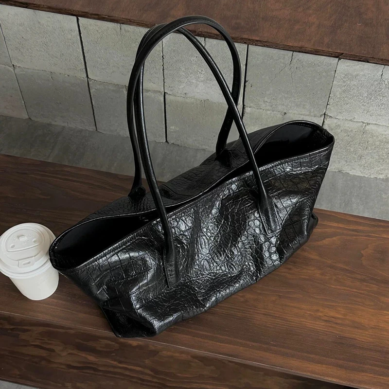 Nylon-Damen-Pendler-Einkaufstasche, minimalistische Einkaufstasche mit großem Fassungsvermögen, mehrschichtige, wasserdichte Damen-Computer-Schulter-Nylon-Handtasche – Detail 28