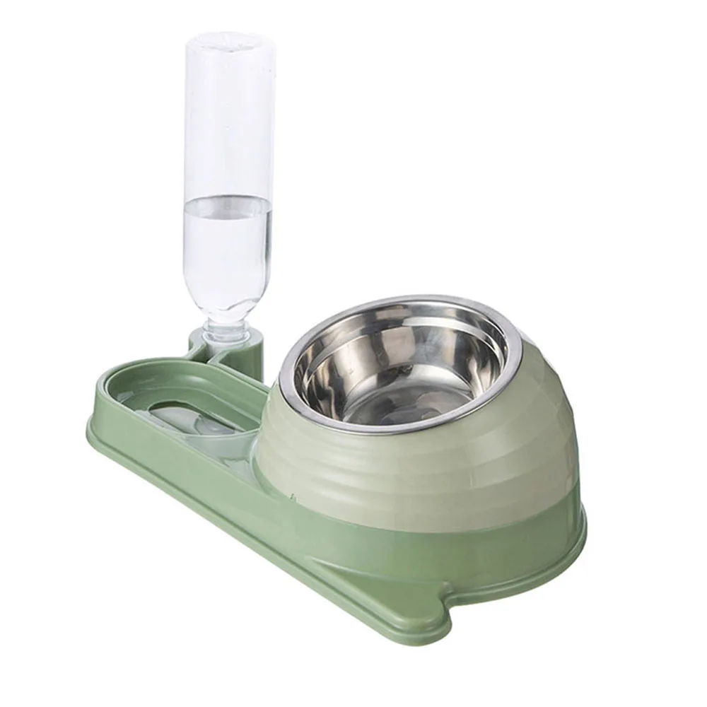 Pet Slow Feeder Bowl Water Dispenser Set - Anti-Spill Double Bowl for Dogs Cats, Food Water Combo, Non-Slip Pet Feeding Supplies