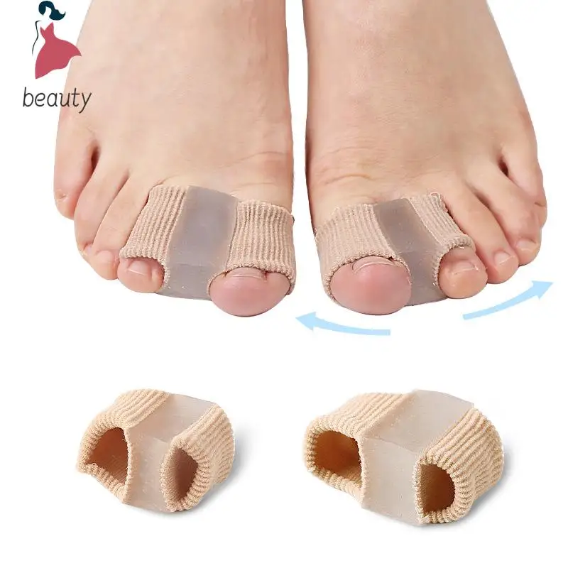 Separador de dedos de silicona para juanete, Corrector de Hallux Valgus, alisador de dedo pulgar, herramienta para el cuidado de los pies, 1 par