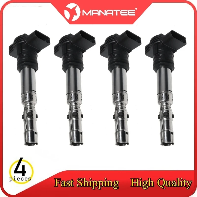 

4 Pcs A​uto Ignition Coil For AUDI S4 2004 for VW PHAETON 2004 2005-2006 TOUAREG 2004-2006 2007 V8-4.2L 06A905115A 06A905115C