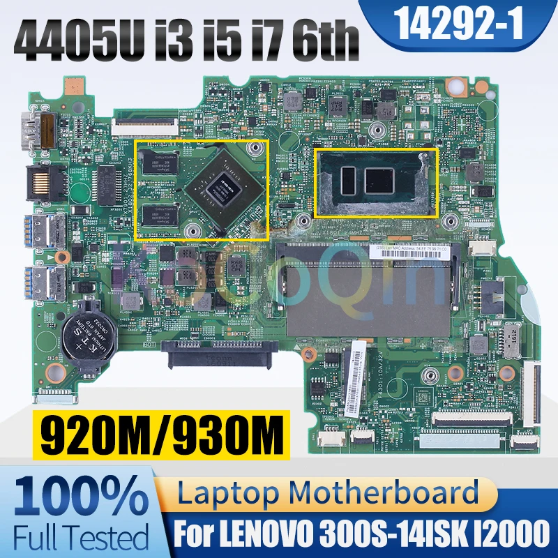 

14292-1 For LENOVO 300S-14ISK I2000 Notebook Mainboard 4405U i3 i5 i7 6th Gen 920M 930M 2G Laptop Motherboard Full Tested