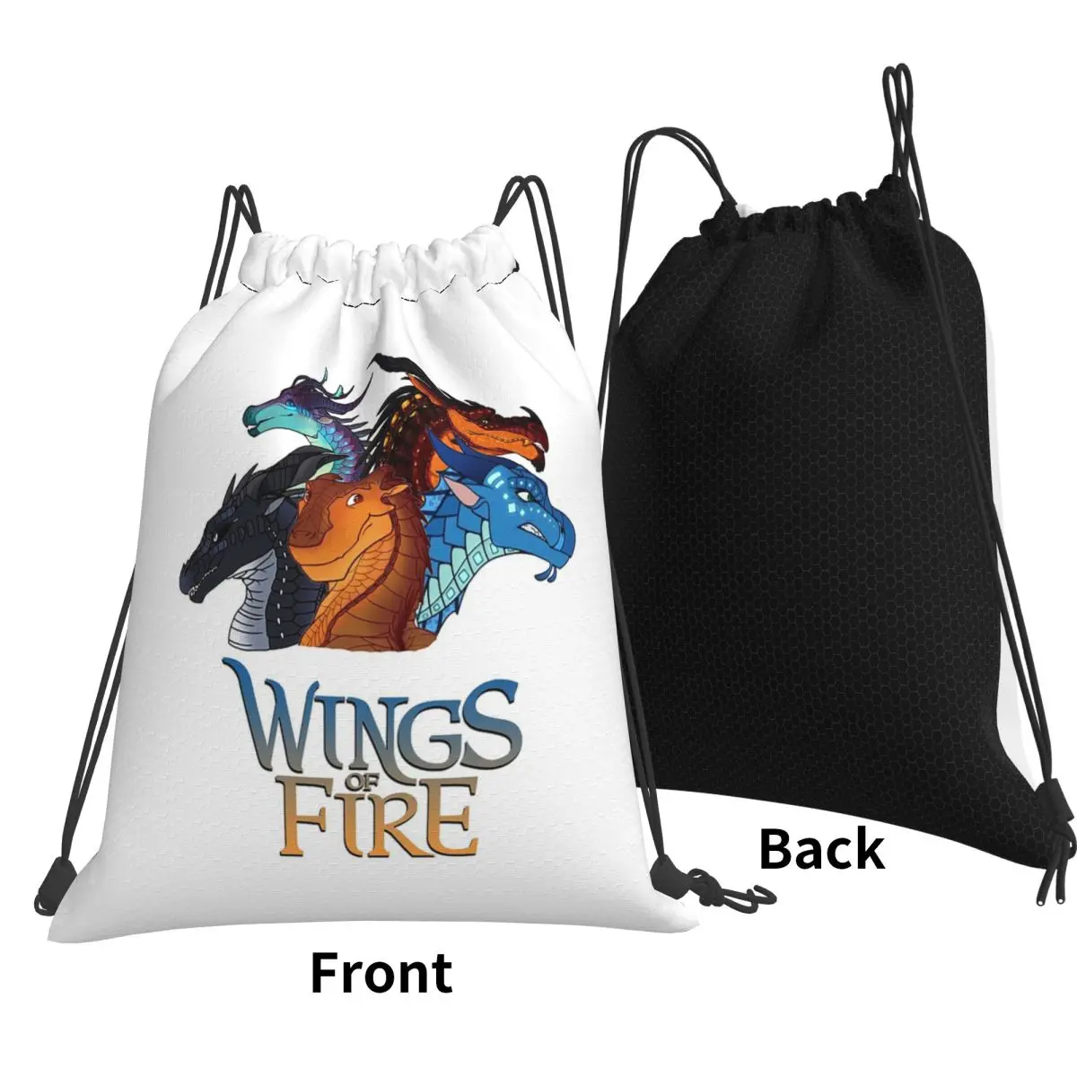 Wof Dragon Series Game Backpacks Portable Drawstring Bags Sports Bag Book Bags for Man Woman Students