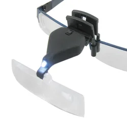 1.5X 2.5X 3.5X Lente d'ingrandimento a LED Occhiali da lettura con clip Chirurgia con tre set di lenti Piccola lente d'ingrandimento a LED per riparazione meccanica