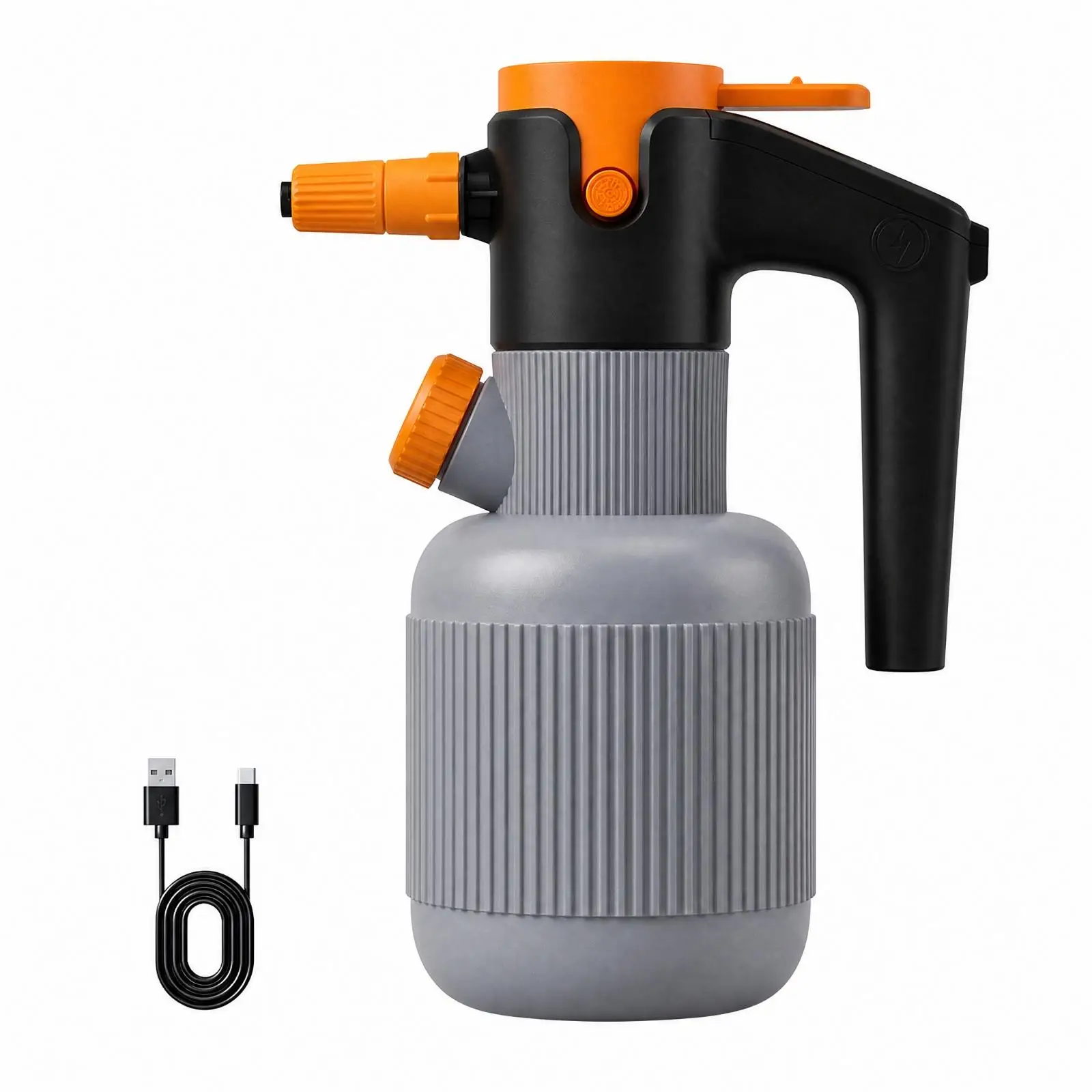 Portable Electric Sprayer 1.5L Pressurized Foam Bottle with USB-C Charging for Home Cleaning and Auto Detailing