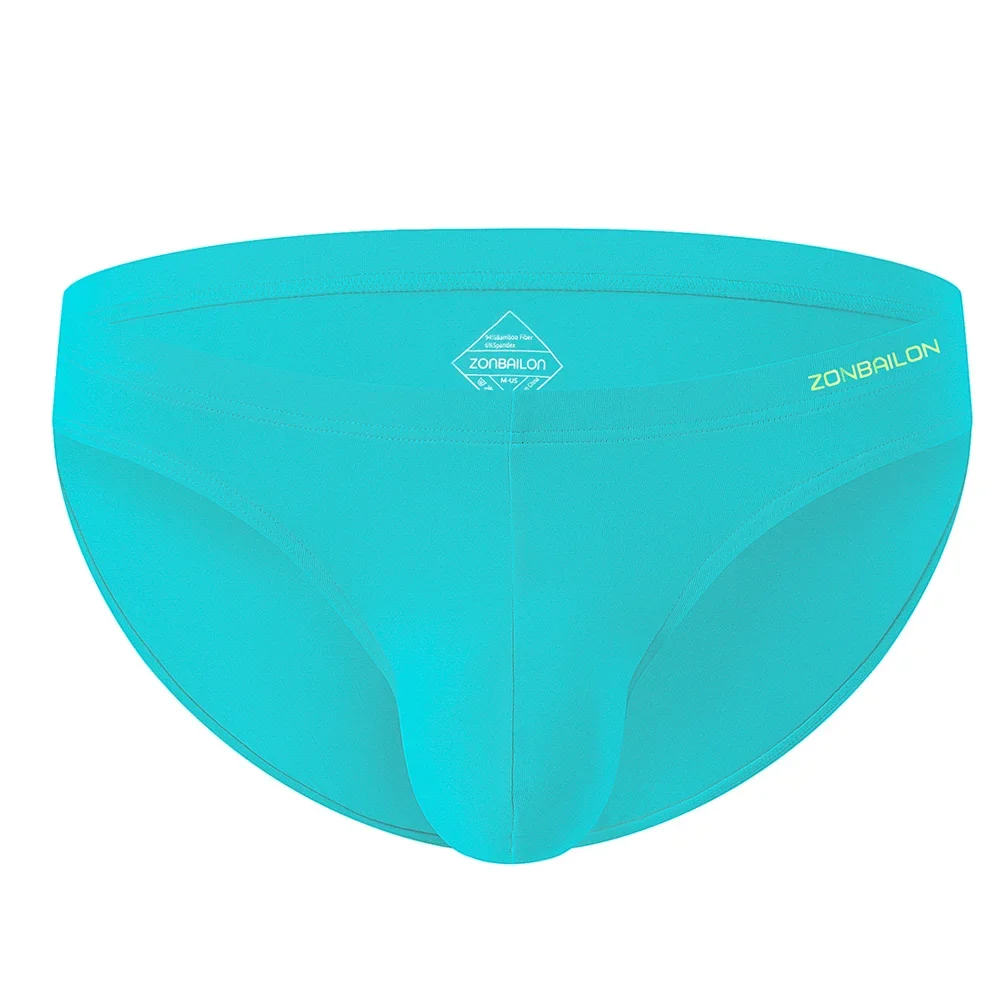 Jinshi Mens Briefs big Pouch Sexy Underpants Bamboo Breathable Stretchy Men's Briefs Bulge Solid Color Underwear