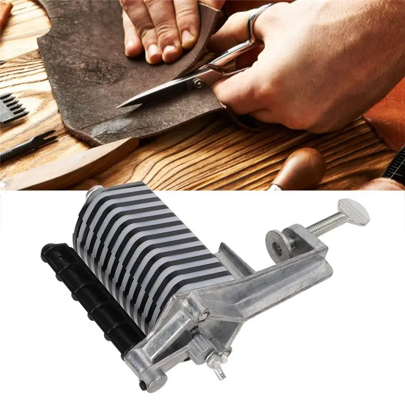 A84E-Leather Table Top Lace Cutter For Fringe Braiding Strip Belts Ribbon Lace Leathercraft Knife Cutting Machine