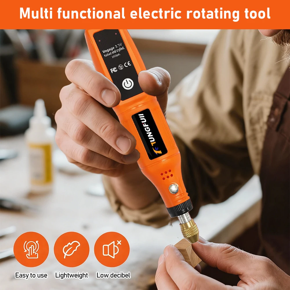 Mini-Elektro-Drehwerkzeug, 16000 U/min, USB-Lade-Elektrowerkzeug-Set, 3,7 V Lithium-Ionen-Akku, Akku-Bohrschrauber, Stift für Heimwerker