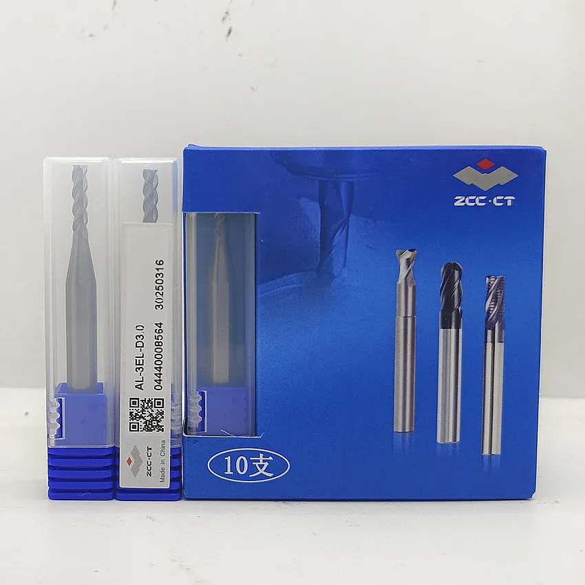 AL-3EL-D3.0 ZCC.CT AL-3EL 3 blade straight shank long blade flat end mill 3 Flutes Flat end mills Φ3.0*6*12*60 3T Flat end mills