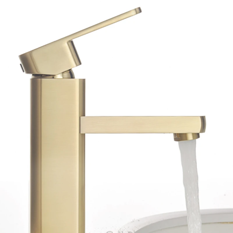 Gold washbasin faucet minimalist bathroom washbasin toilet basin household bathroom washbasin hot and cold faucet