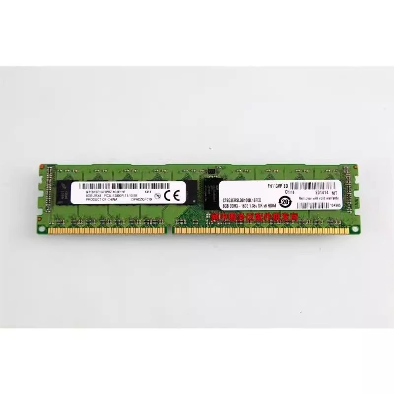

For 8G 2RX8 PC3L-12800R 1600RECC Memory MT18KSF1G72PDZ-1G6E1