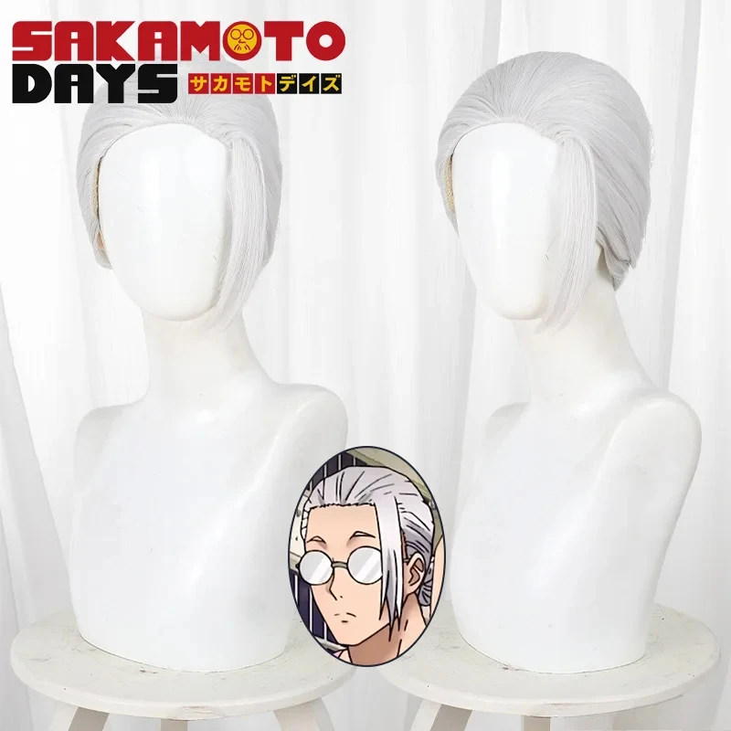 

Anime SAKAMOTO DAYS Sakamoto Taro Cosplay Adult Men White Hair Heat Resistant Synthetic Wigs Clothing Accessory Halloween Prop