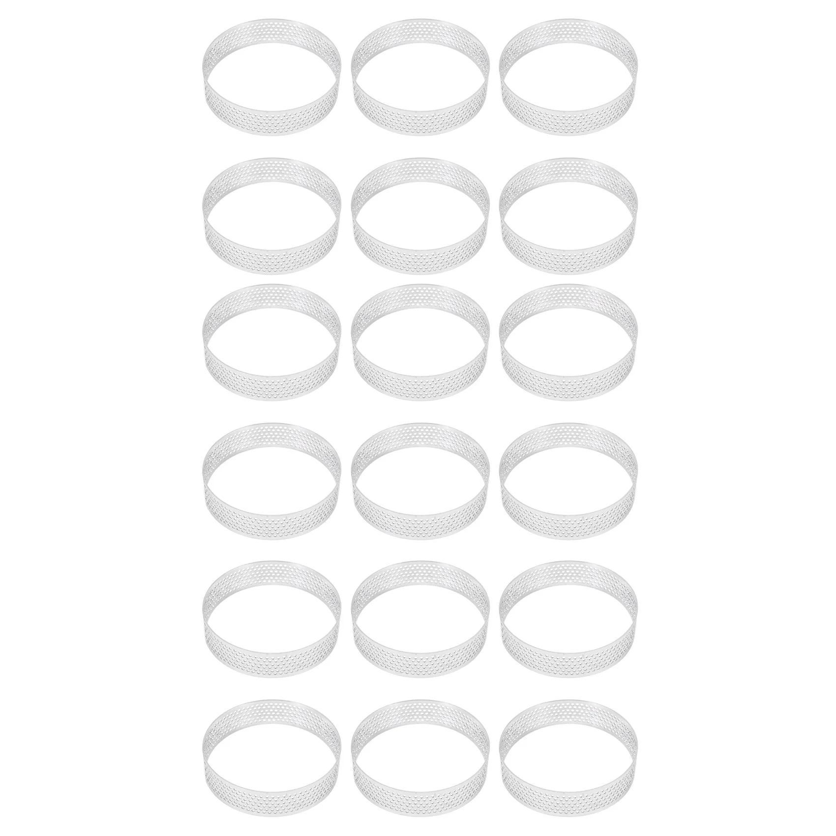 18X Circular Stainless Steel Porous Tart Ring Bottom Tower Pie Cake Mould , 8cm