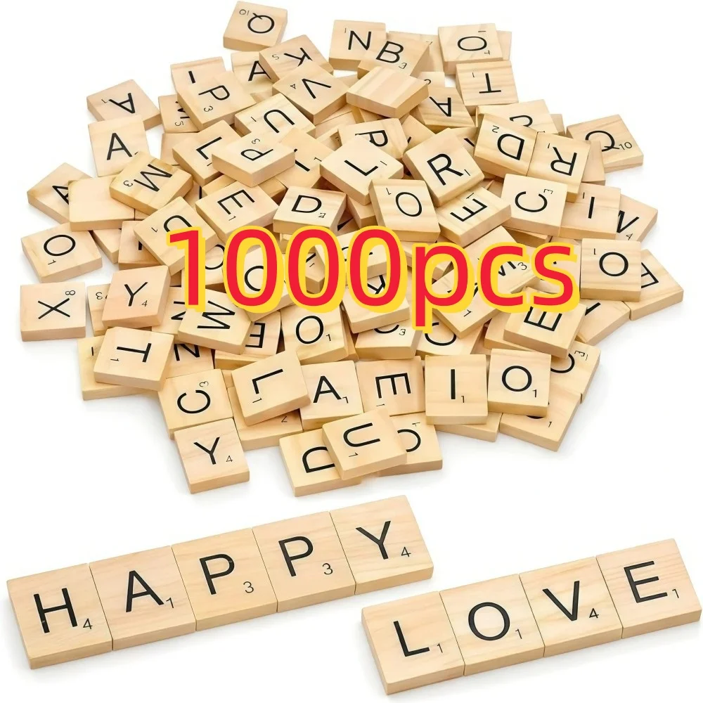 Wood Letter Tiles, DIY Wood Gift Decoration - Making Alphabet Coasters and Letter Crossword Game