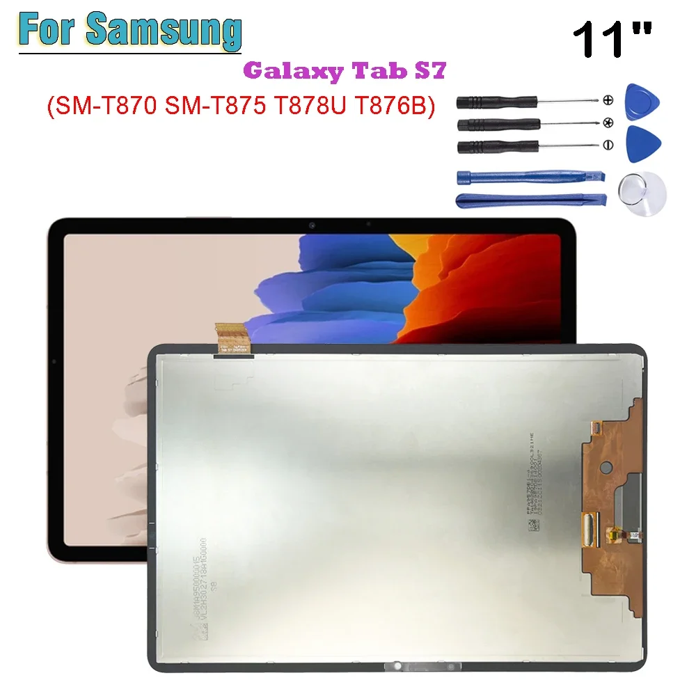 para samsung galaxy tab s7 110 sm t870 sm t875 t870 t875 t878u t876b display lcd tela de toque digitador assembleia vidro novo 01