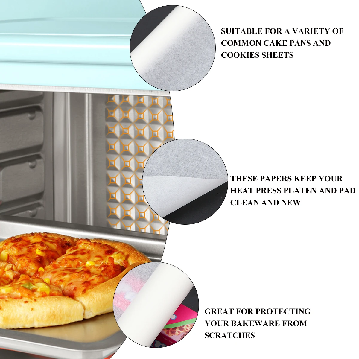 

2pcs 5 Meters Baking Parchment Paper Non-Stick Silicone Oil Resistant Heatproof Bakeware Liner For Oven Bbq Cookie Cake Pans