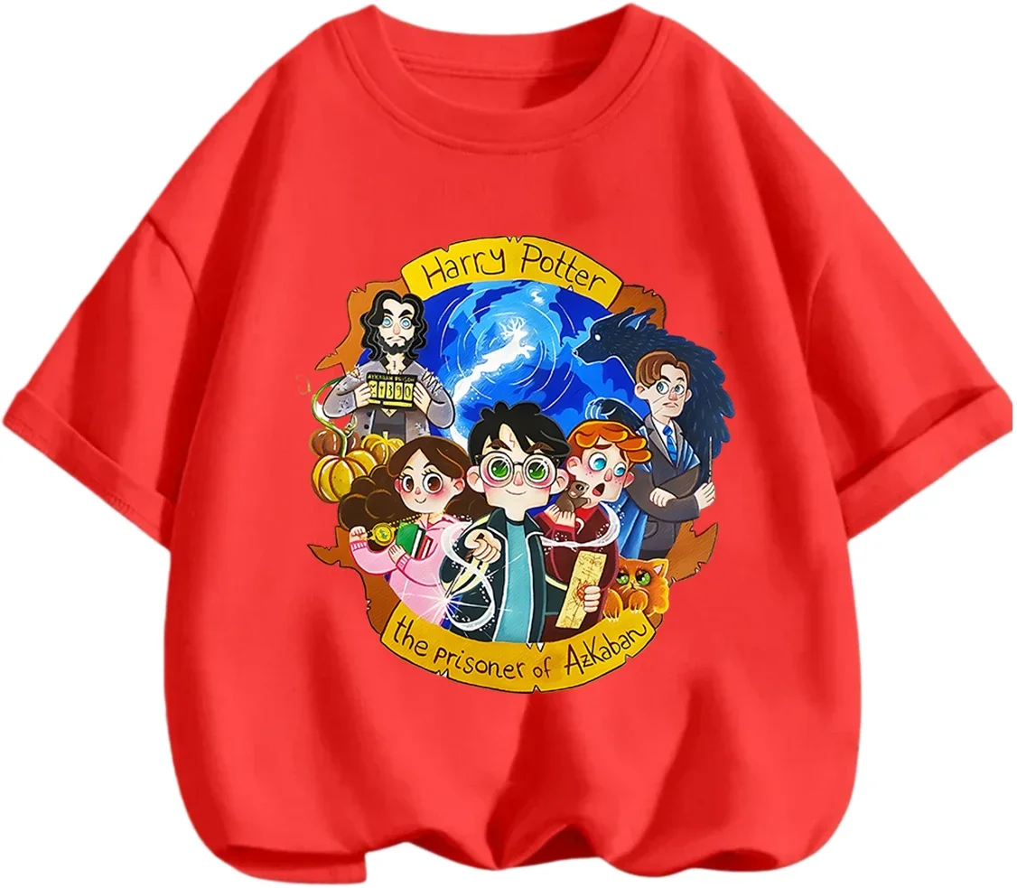 Graphic Cartoon Harry Potter Print T Shirt Summer Casual Fashion Youth Boys Girls Daily Outfit view 5