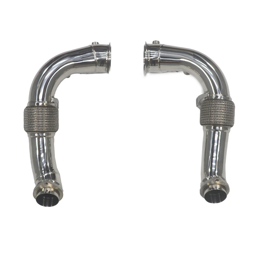 Stainless Steel High-Performance Straight Header Exhaust Downpipe 4.4T N63 Engine 1.5mm Steel Sheet TIG Welded for 550i 650i