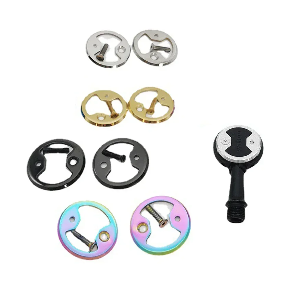 

4 Pcs Bicycle Pedal Bow For WAHOO Lock Plate Cover Colorful Alloy Ultra Light Lock Lid 4PCS Package Bicycle Supplies