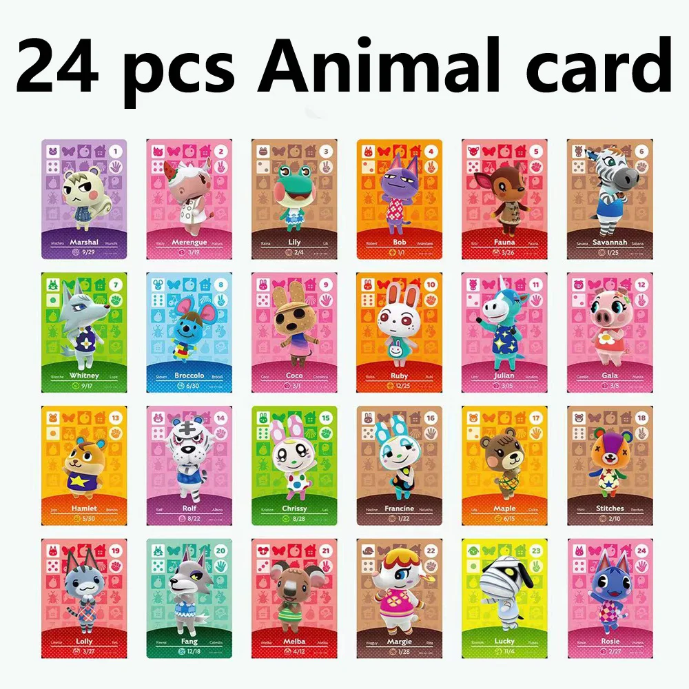 ACHN per Leaf Animal Crossing Lock Amxxbo card NS Switch Animals Crossing New Horizons Welcome Amibo cards Ankha Marshall