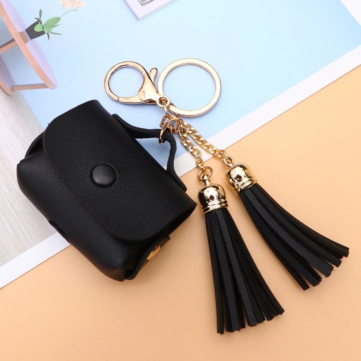 

Earphone Compatible for Leather Earphone Cover Simple Protector Beautiful Design Tassel Metal Buckle Gifts