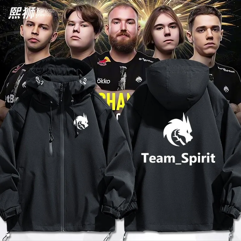 

Свободная куртка-ветровка с капюшоном на молнии из полиэстера в стиле Dota 2 / CS:GO (Dragon Spirit)
