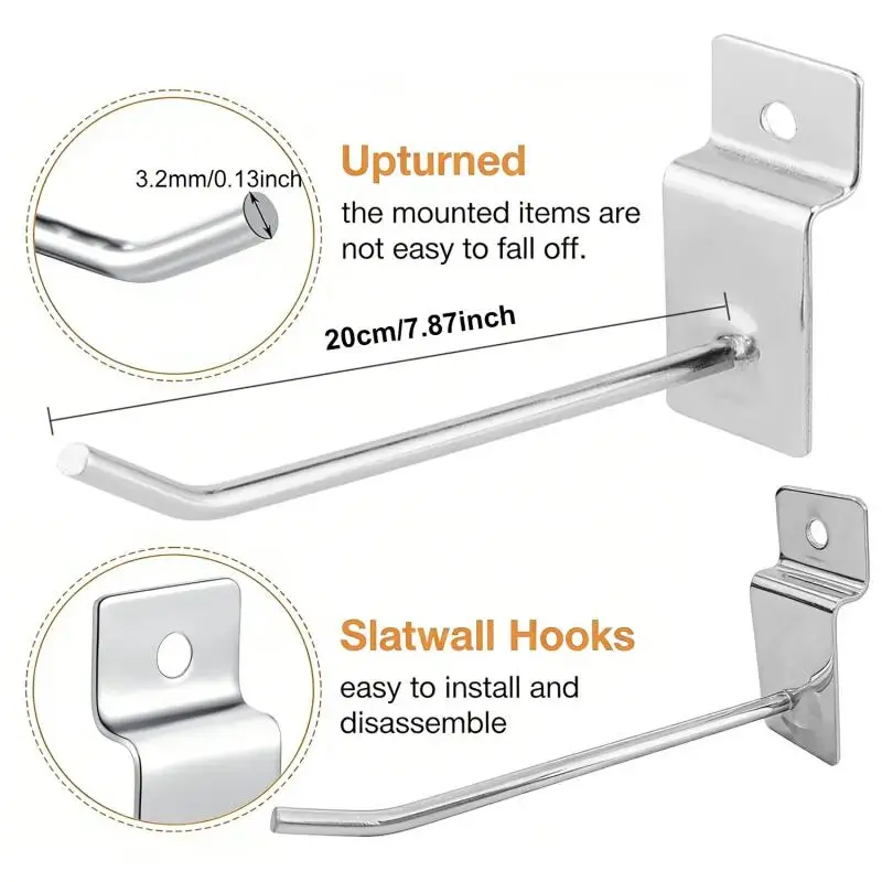 Wall Hook Nail Wall Display Lewelry Hook Mobile Phone Accessories Single Line Hook Steel Hardware Tool Hammer Pliers Wall Mount