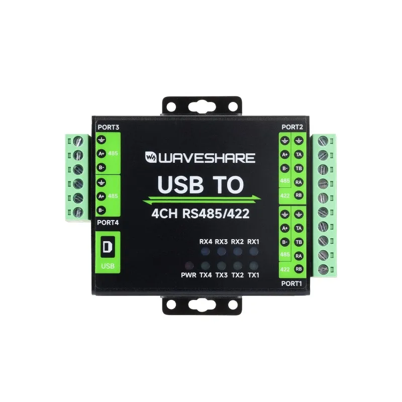 Industriële Geïsoleerde Usb Naar Rs485/422 Converter, Originele Ft4232hl Chip, Ondersteunt Usb Naar 2-ch Rs485 + 2-ch Rs485/422