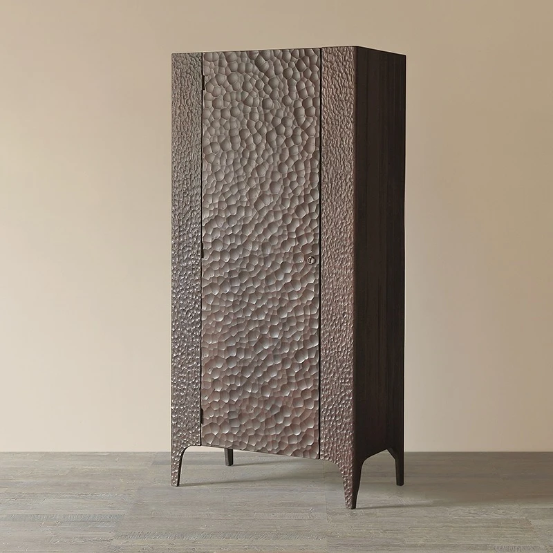 LTT Japanese-style antique replica bed and breakfast wardrobe wabi-sabi old wood relief locker