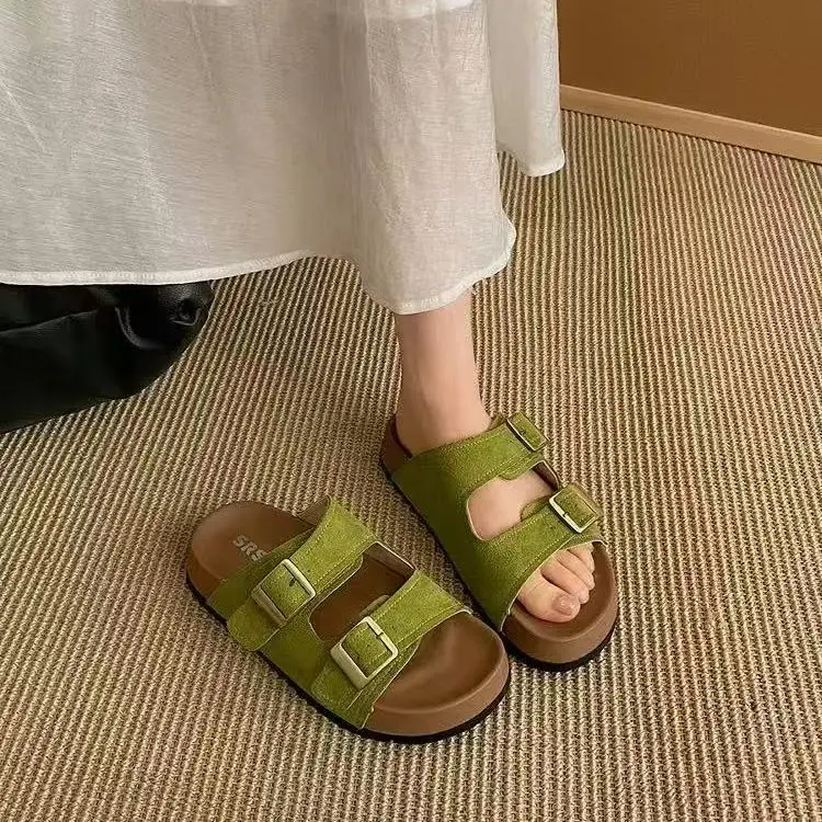 

Retro Thick Bottom Elevate Sandals Women's Summer 2025 New Outdoor Wear Simple Anti-Slip Soft Bottom Slippers