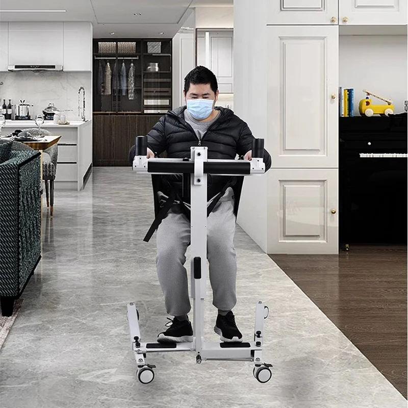 Electric lift shifter for paralyzed disabled elderly multifunctional care transfer device folding commode chair