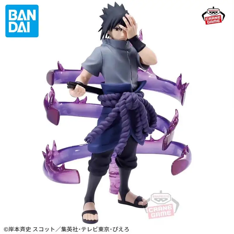 Figurka Bandai Original Naruto Uchiha Sasuke, model akcji z anime, lalka z kreskówki, zabawka na biurko, dekoracja, ozdoba, prezent na festiwal - dostępna od ręki.