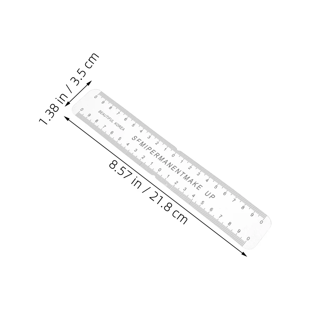 6 pezzi flessibile trasparente sopracciglio righello PVC sopracciglio tatuaggio forniture mappatura strumento di misurazione trucco uso sopracciglio adesivo righello