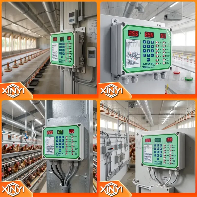 for R-TRON 612 Automatic System Control Poultry Climate Controller High Quality Temperature Regulation Device for Farm Use